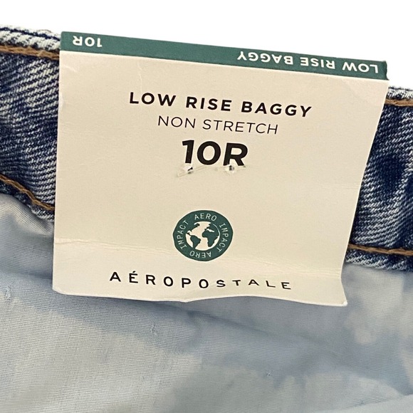 Aeropostale NWT Low Rise Baggy Retro 90s Streetwear Y2K Style Impact Jeans 10R - Picture 5 of 10